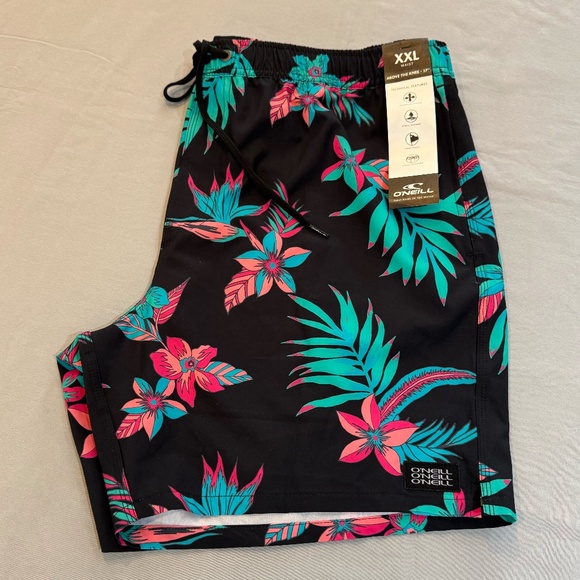 O'Neill Hermosa Elastic Waist 17" lined swim trunks - Picture 1 of 3